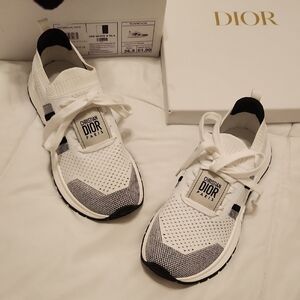 Christian Dior White and Black Sneakers